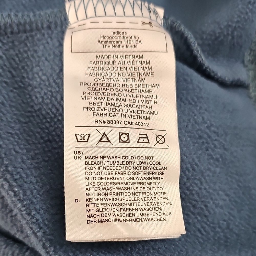 Adidas Men's Hoodie in Slate Blue - Picture 3 of 4